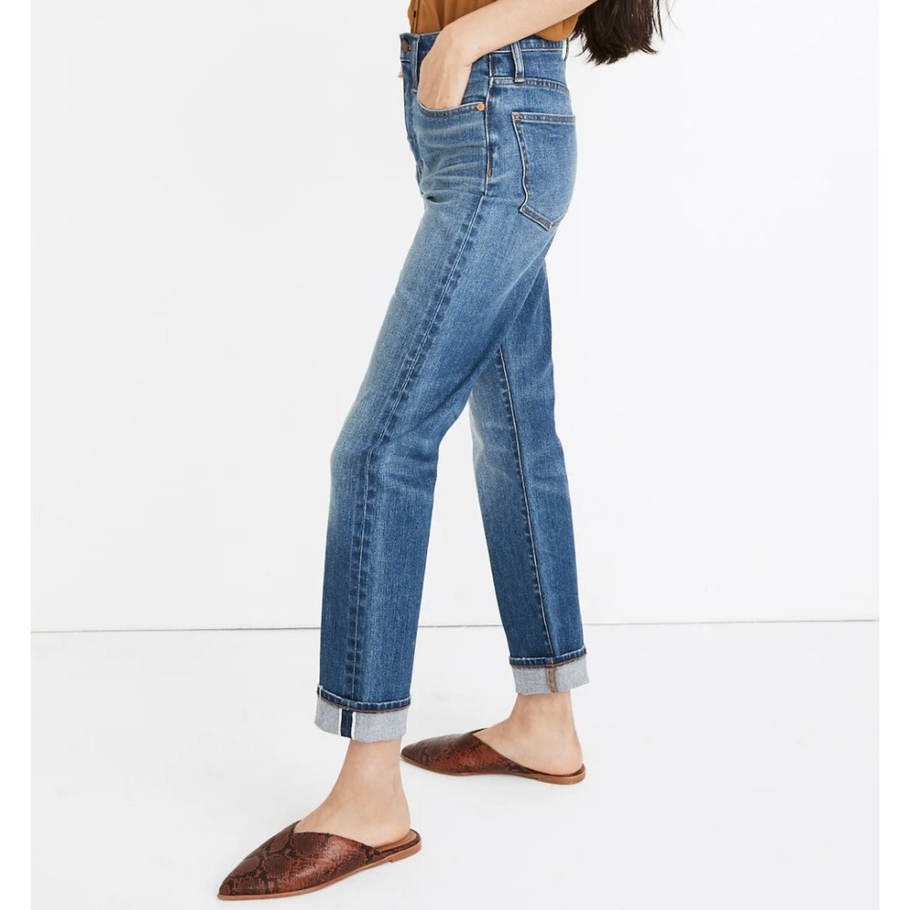 Madewell Classic Straight Jeans in Ives Wash Selvedge Edition High Rise MB425 26
